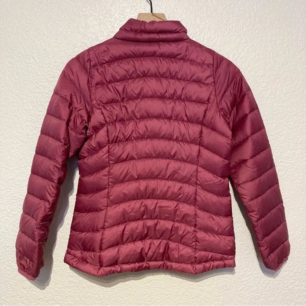 Patagonia Girls Size Large Berry Pink Goosedown Jacket Goose Down Full Zip